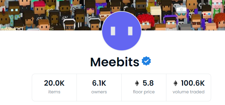 Meebits -  Unique 3D voxel characters