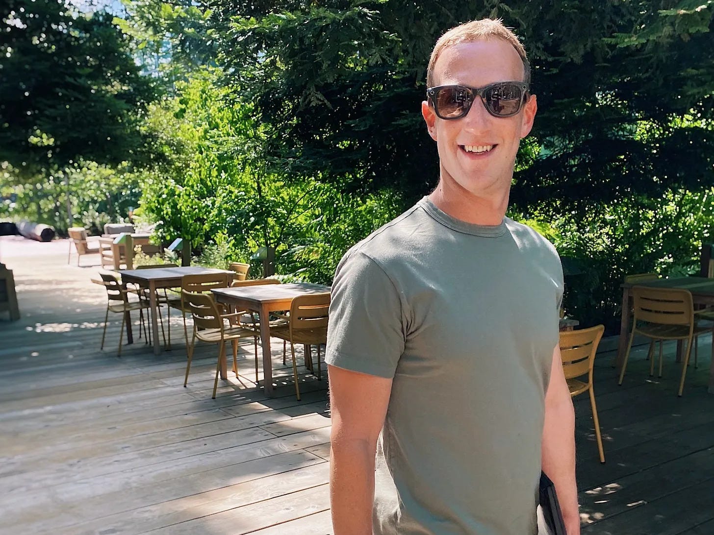 Mark Zuckerberg wearing sunglasses