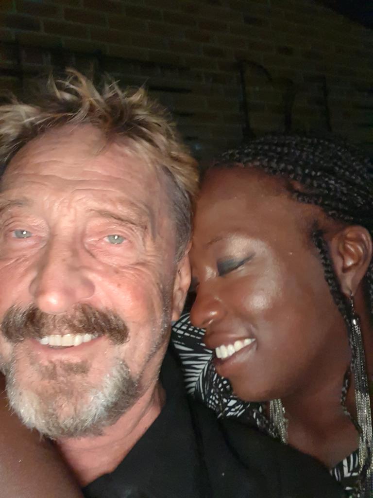 John McAfee and wife Janice McAfee (supplied)