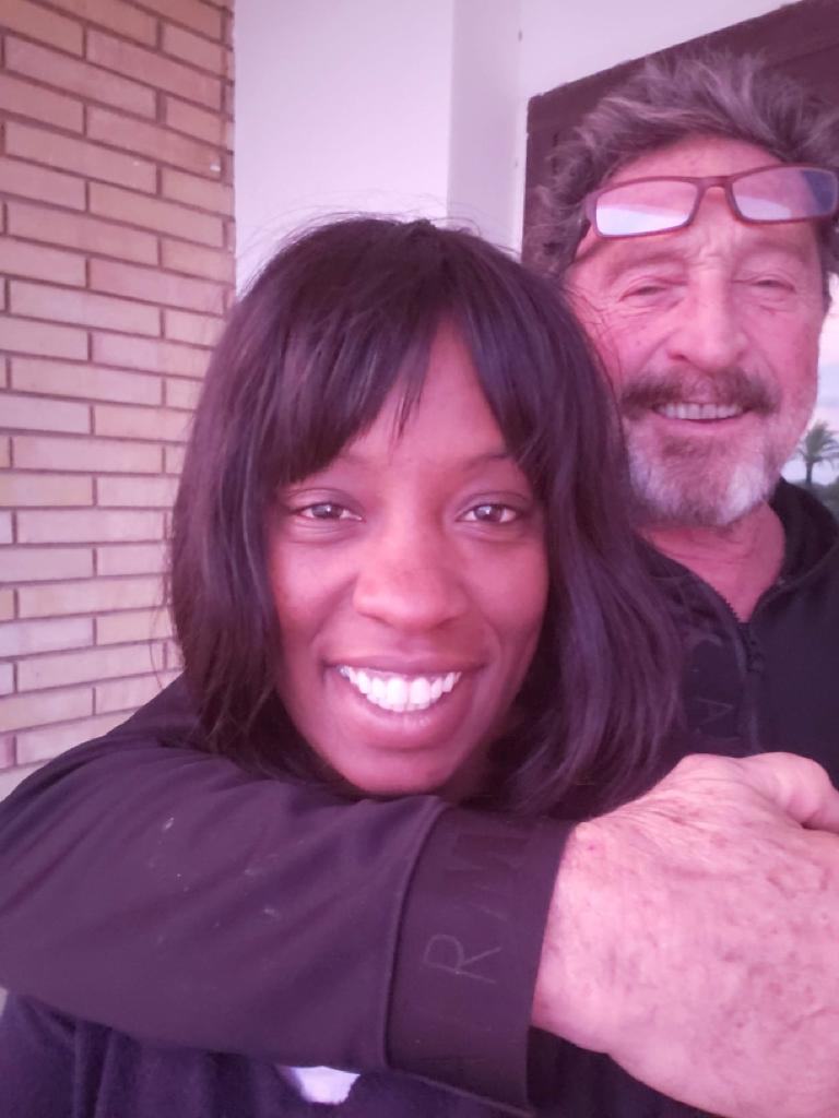 John McAfee and wife Janice McAfee (supplied)