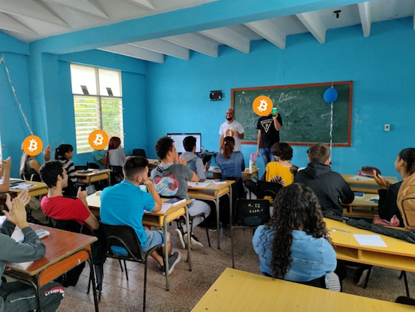 Cuban students being educated in the use, custody and movement of Bitcoin.