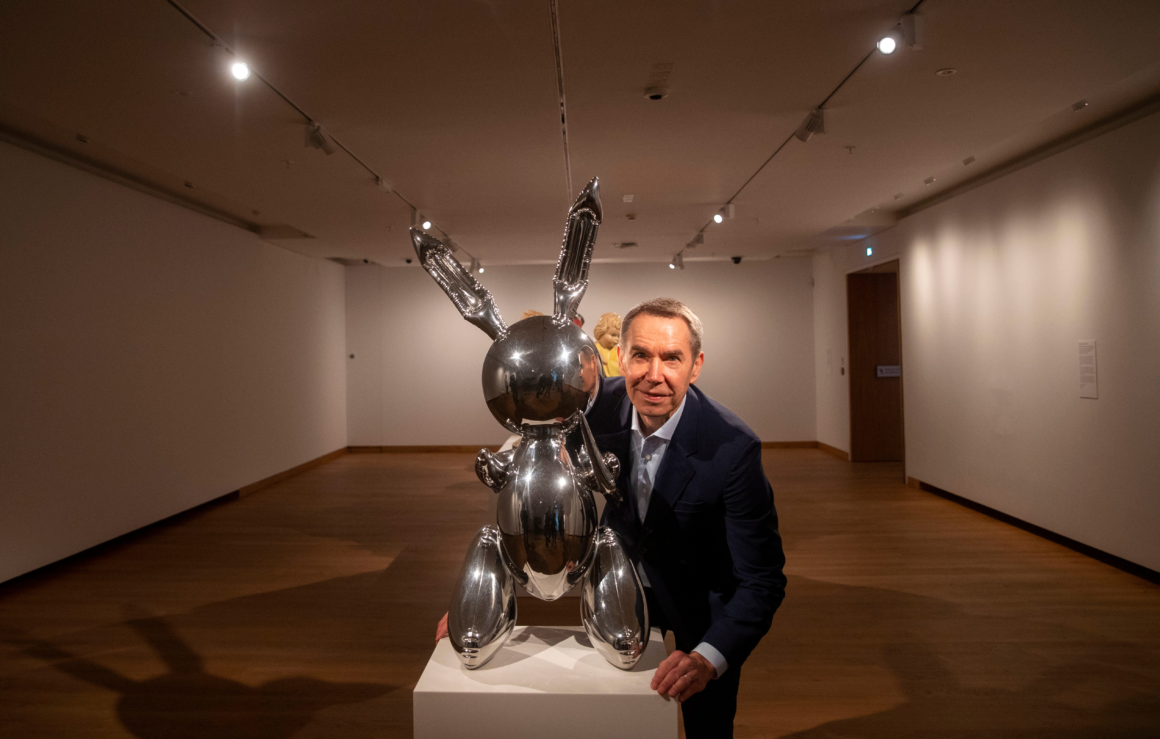 A sculpture by Jeff Koons has become the first ‘authorized’ artwork on the moon