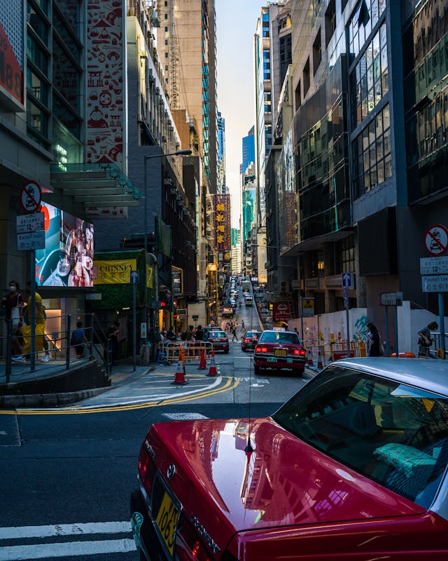 Busy streets in Hong Kong